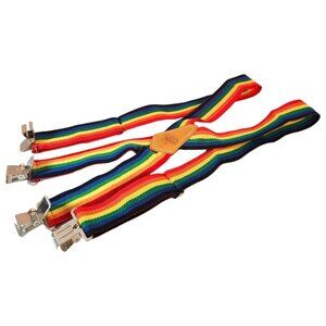 Rainbow Suspenders by Nicholas Work & Gear Unisex Heavy Duty  One Size